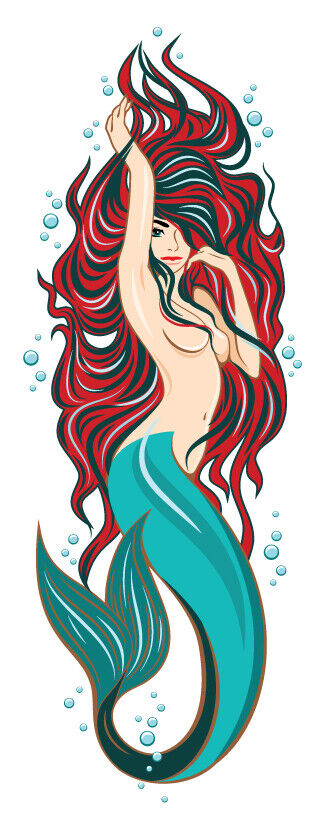 Vinyl Wall Decal Sexy Naked Mermaid Girl Bathroom Decor Stickers (3555ig)