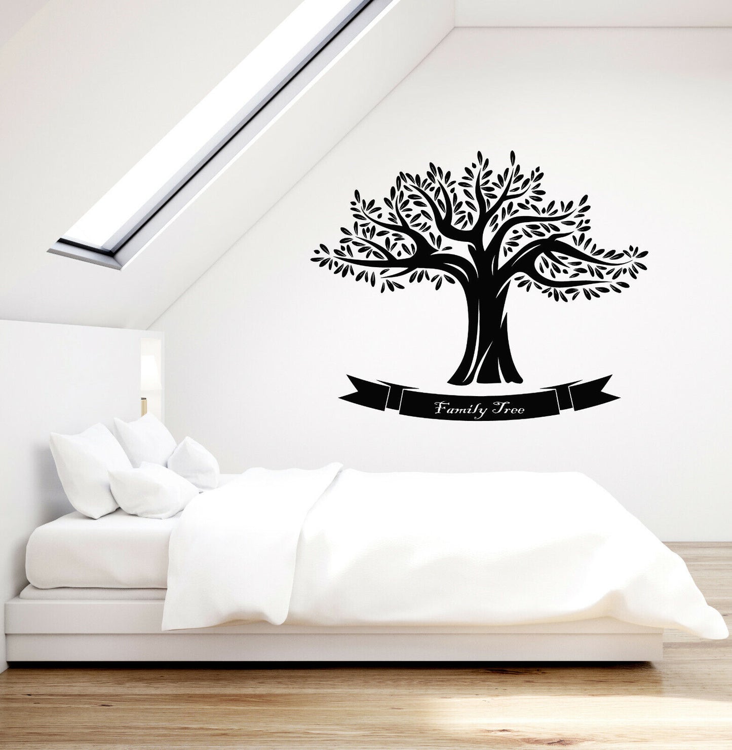 Autocollant mural en vinyle arbre généalogique chêne Nature Logo décor autocollants de salon (3564ig)