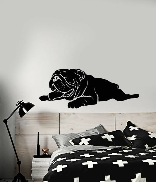 Wandtattoo Englische Bulldogge, Vinyl, für Zuhause, Tieraufkleber (3639ig)