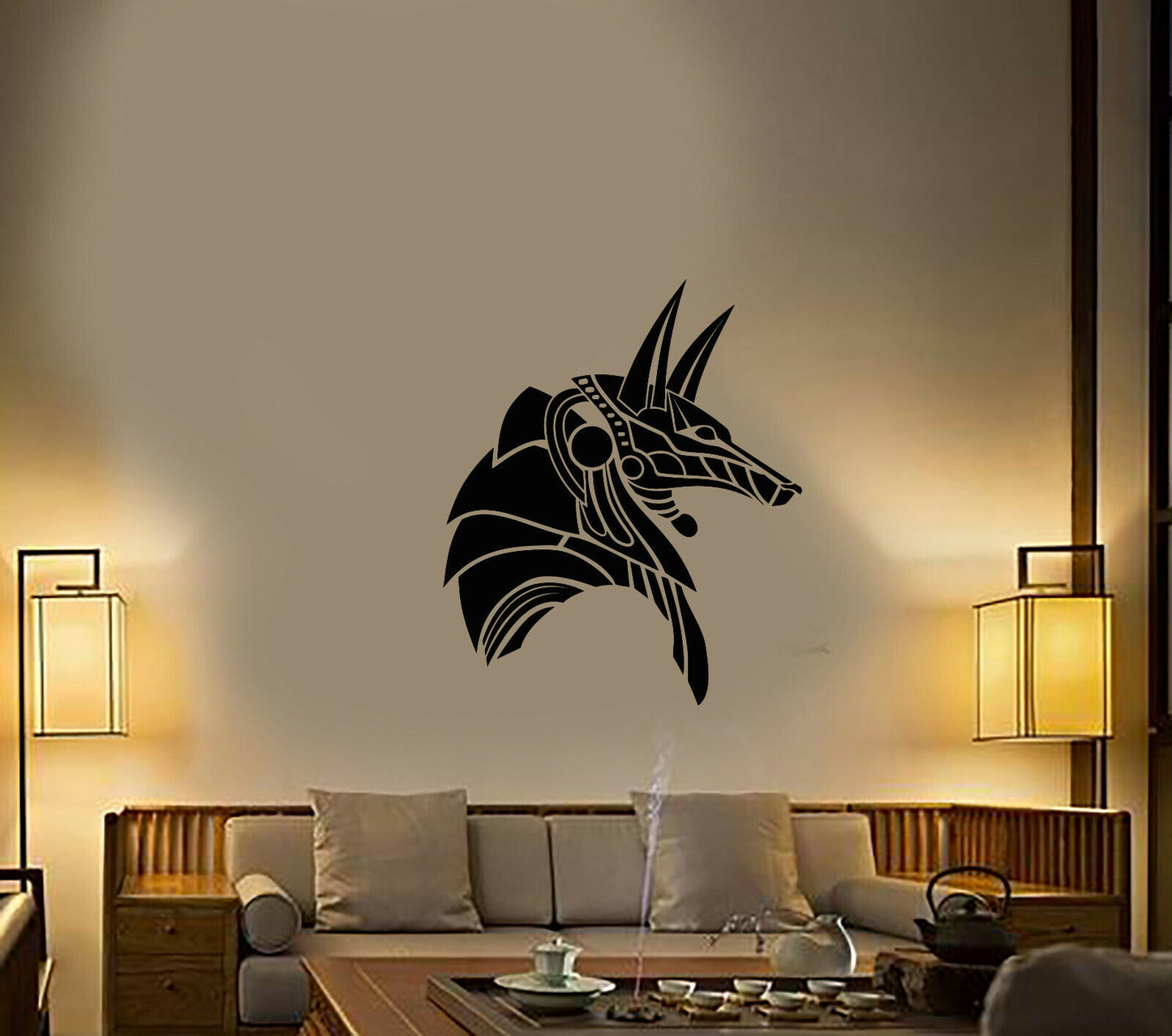 Vinyl Wall Decal Anubis Head Egyptian God Stickers (3643ig)