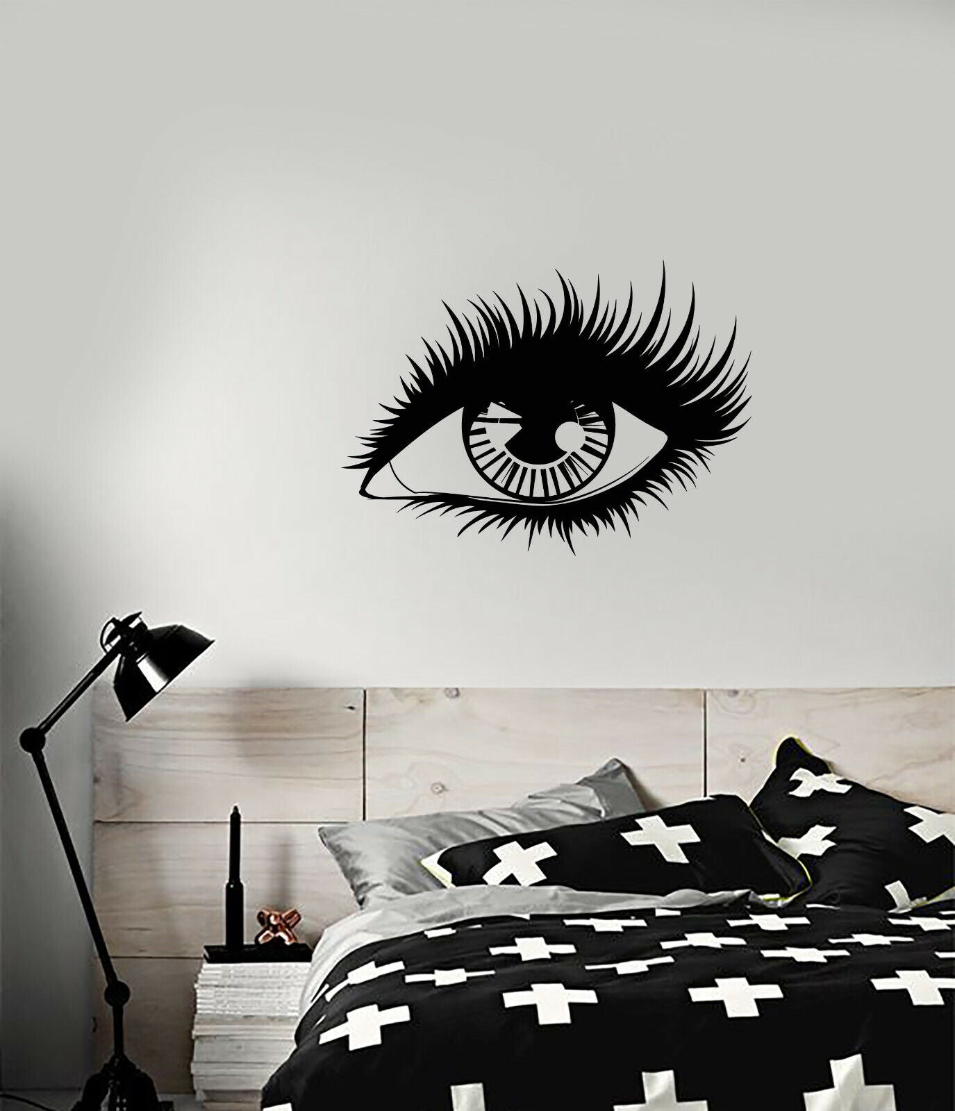 Vinyl Wall Decal Girl Eye Eyelash Extensions Beauty Salon Stickers (3683ig)