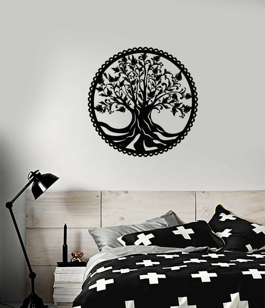 Autocollant mural en vinyle, arbre de vie celtique, symbole de la Nature, autocollants familiaux (3748ig) 