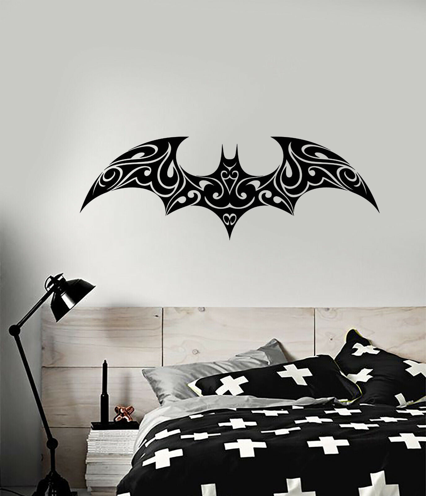 Vinyl Wall Decal Gothic Bat Ornament Halloween Animal Style Stickers (3758ig)