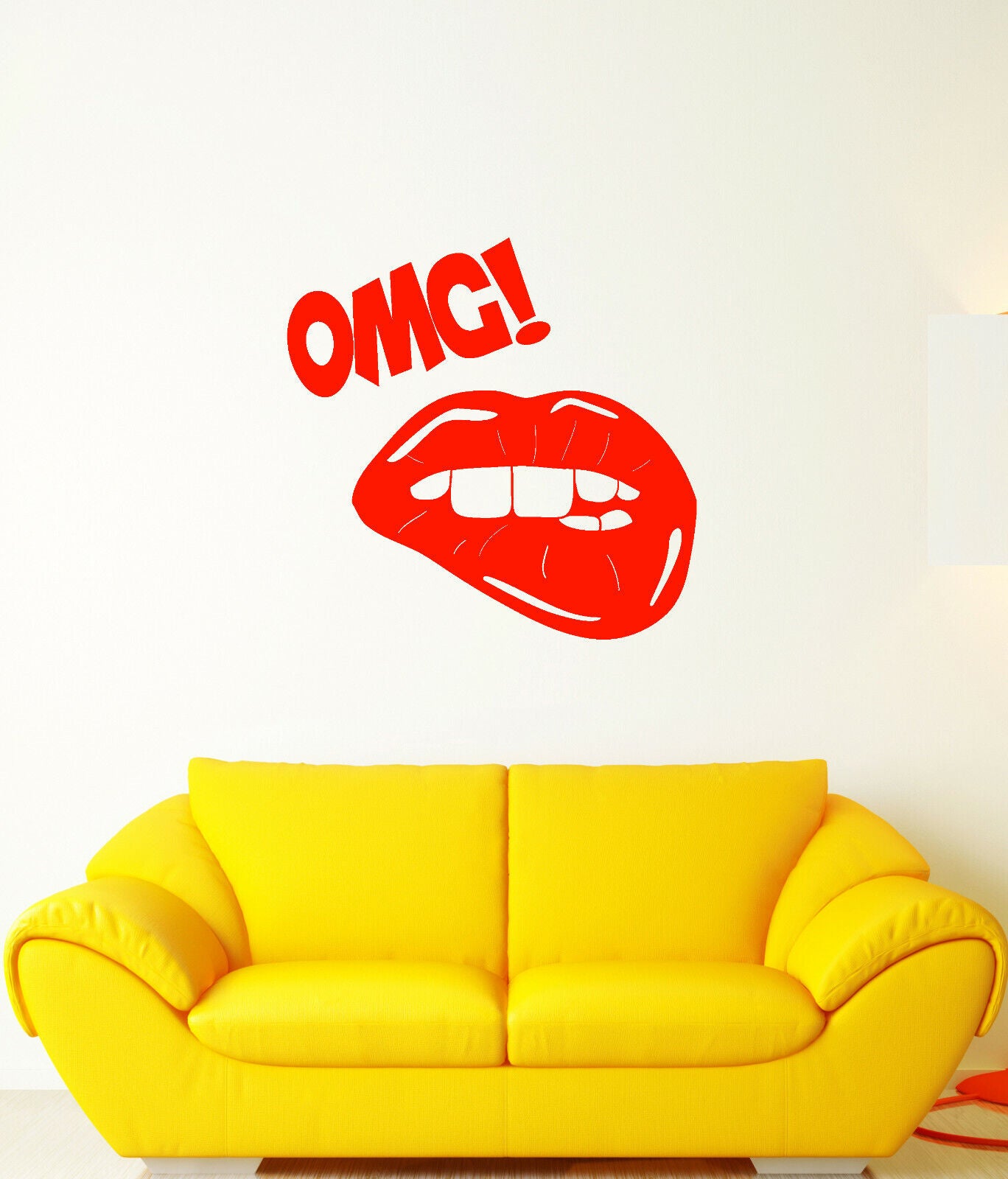 Wandaufkleber mit sexy Lippen von OMG Beauty Salon, Vinyl, (3802ig)