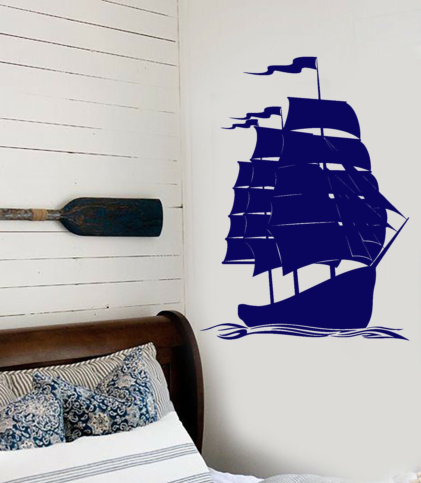 Autocollant mural en vinyle, Style marin nautique pour marin (3821ig)