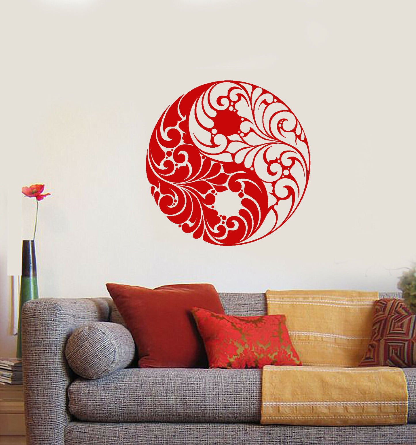 Vinyl Wall Decal Yin Yang Symbol Buddhism Religion Ornament Stickers (3917ig)