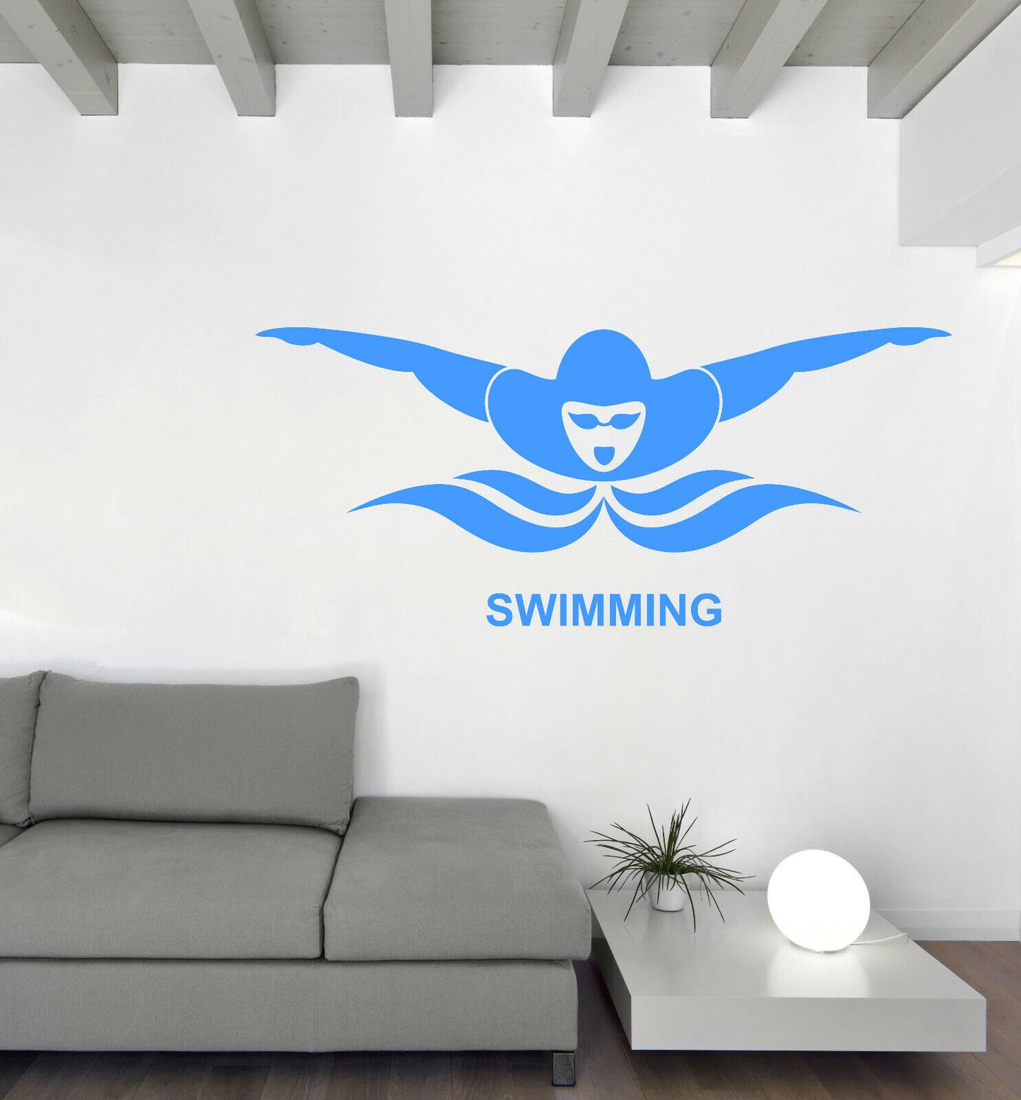 Autocollant mural en vinyle pour Sport aquatique, natation, papillon, signe de natation (n1167)