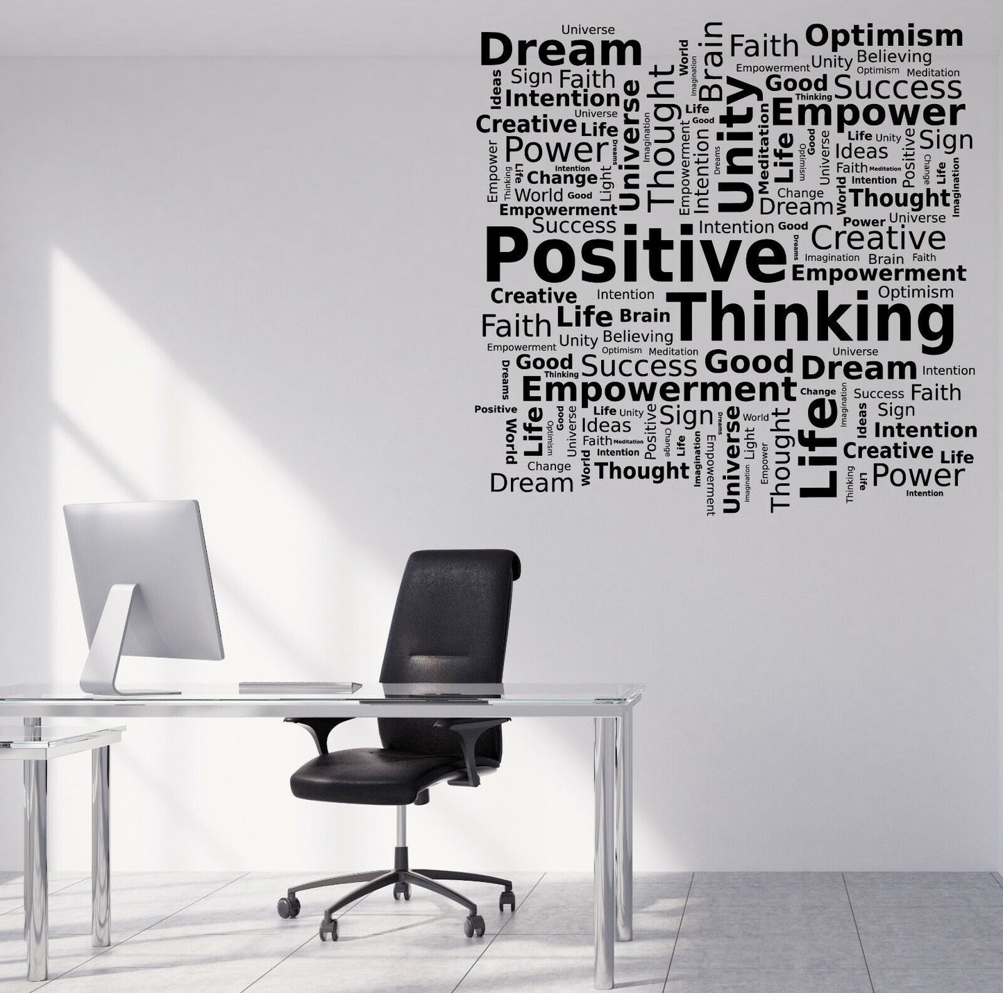 Vinyl Decal Wall Sticker Quotes Words Letters about Positive Thinking (n1178)