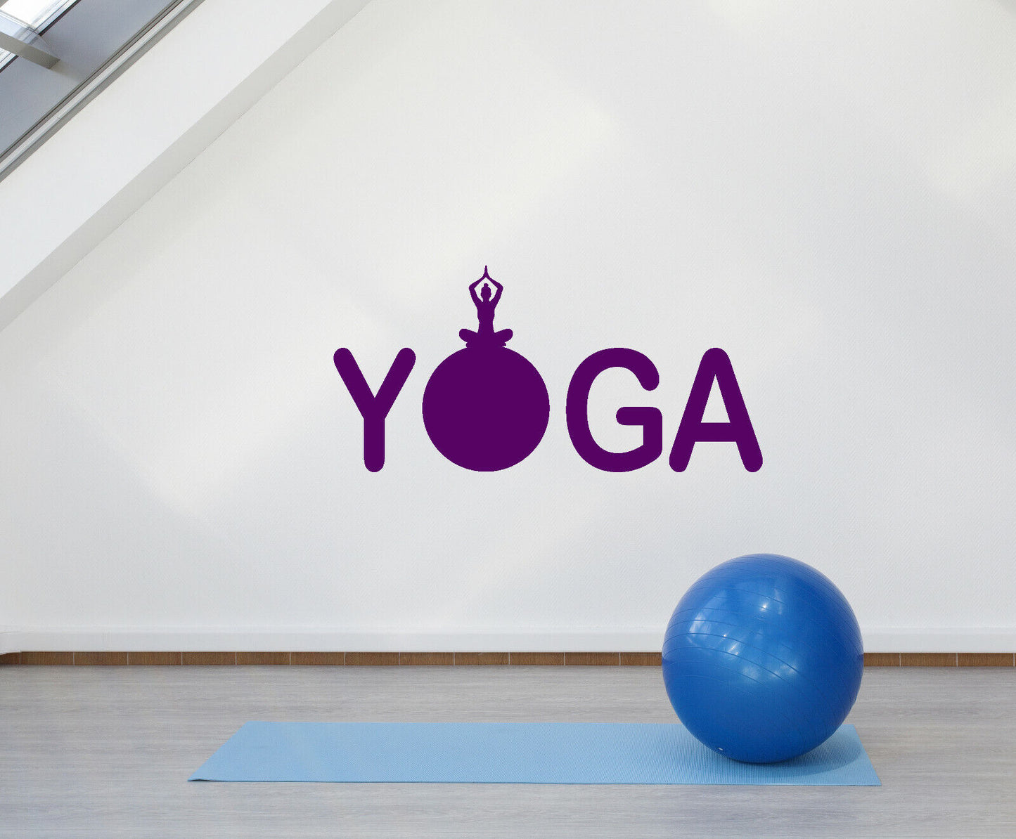 Vinyl Wall Decal Yoga Studio Decor Logo Word Stickers (4054ig)