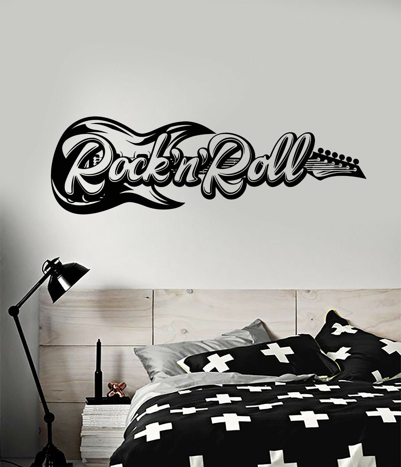 Vinyl Wall Decal Music Retro Electric Guitar For Musician Stickers (4061ig)