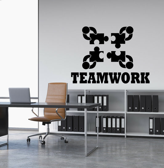 Wandtattoo Teamwork Logo Motivation Bürodeko Business Sticker 4104ig