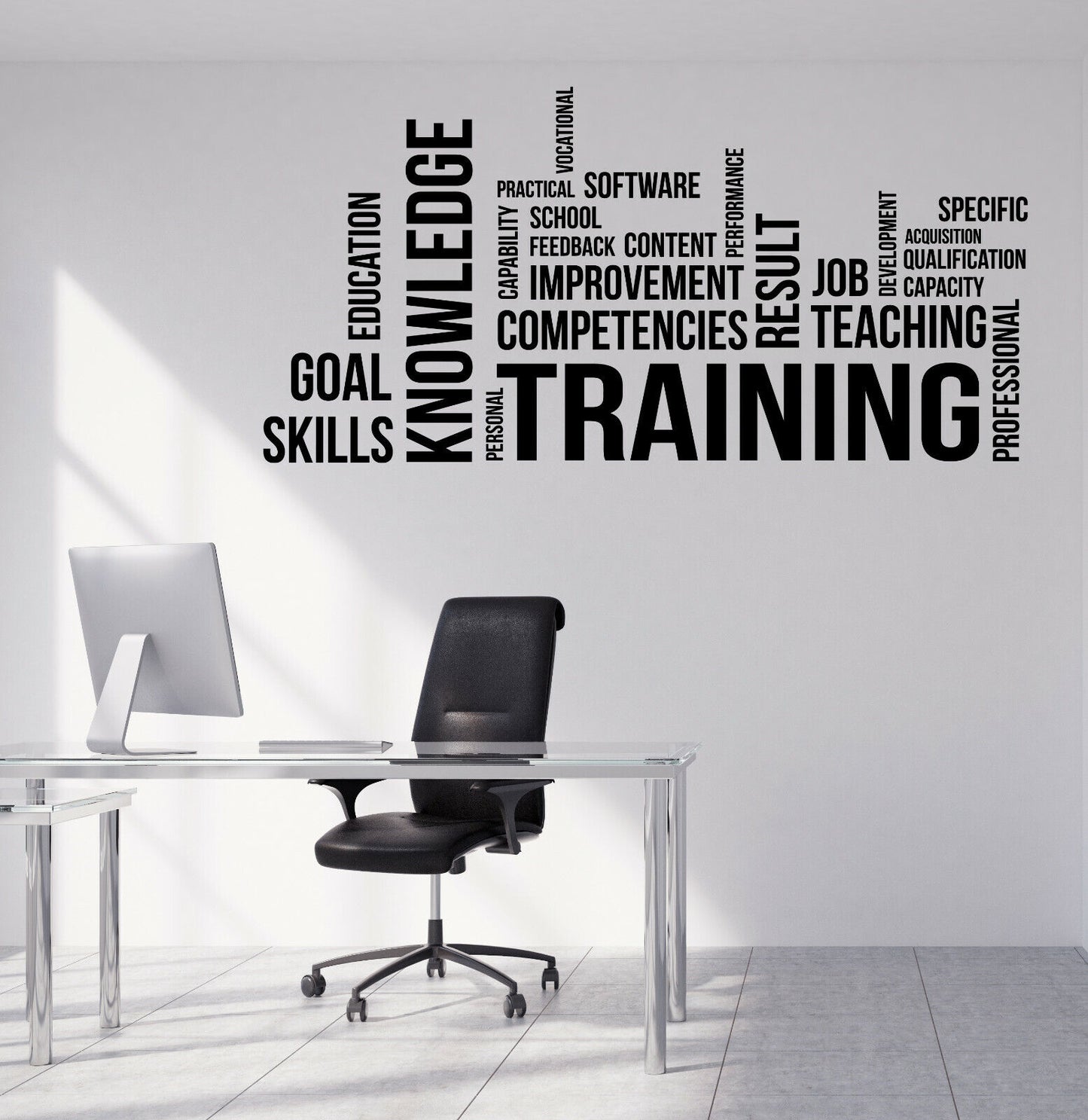 Wall Vinyl Decal Office Interior Word Cloud Training Decor (n1218)