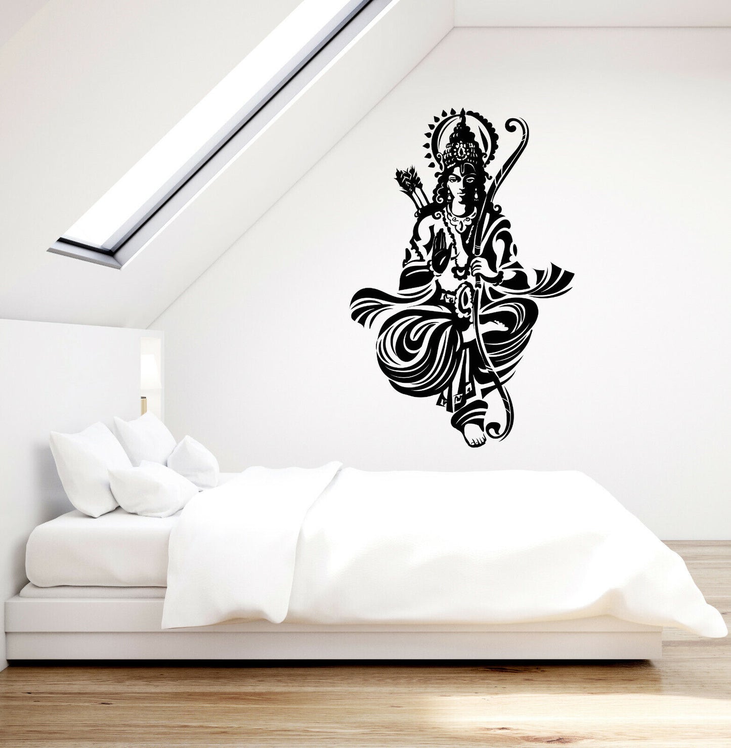 Vinyl Wall Decal Ancient India God Rama Hindu Hinduism Yoga Stickers (4130ig)