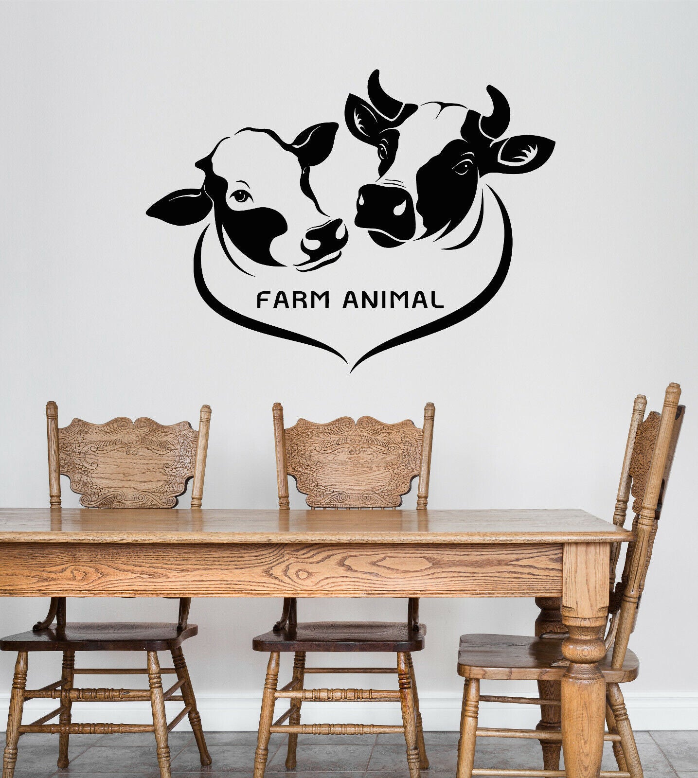 inyl Wall Decal Farm Animals Cows Butcher Shop Meat Restaurant Stickers (4154ig)