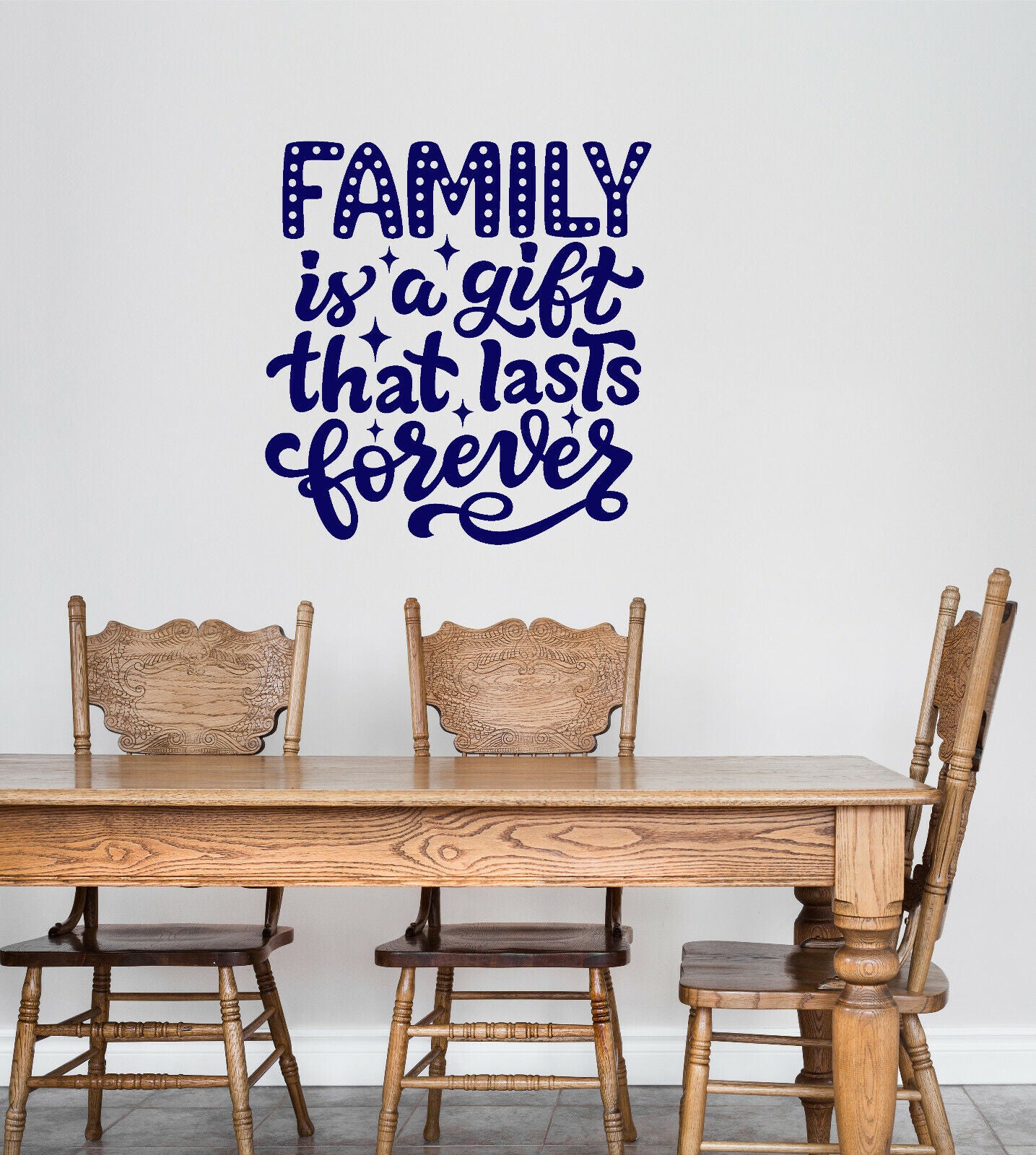 Vinyl Wall Decal Quote Words Family is a Gift That Lasts Forever Stickers 4156ig