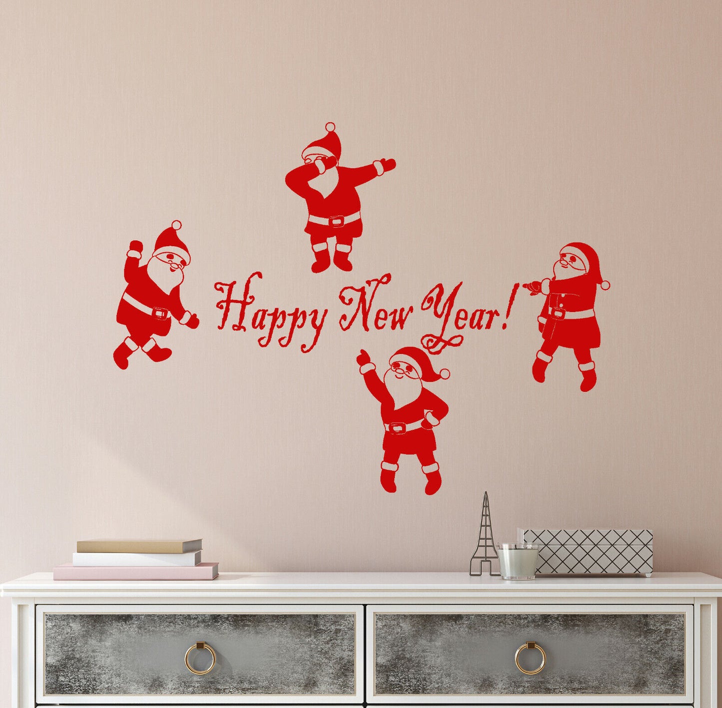 Vinyl Wall Decal Santa Claus Christmas New Year Logo Quote Party Stickers 4163ig