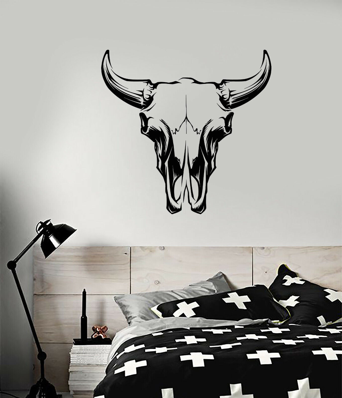 Vinyl Wall Decal Bull Skull Mexican Animal Head Steak Restaurant Stickers 4208ig