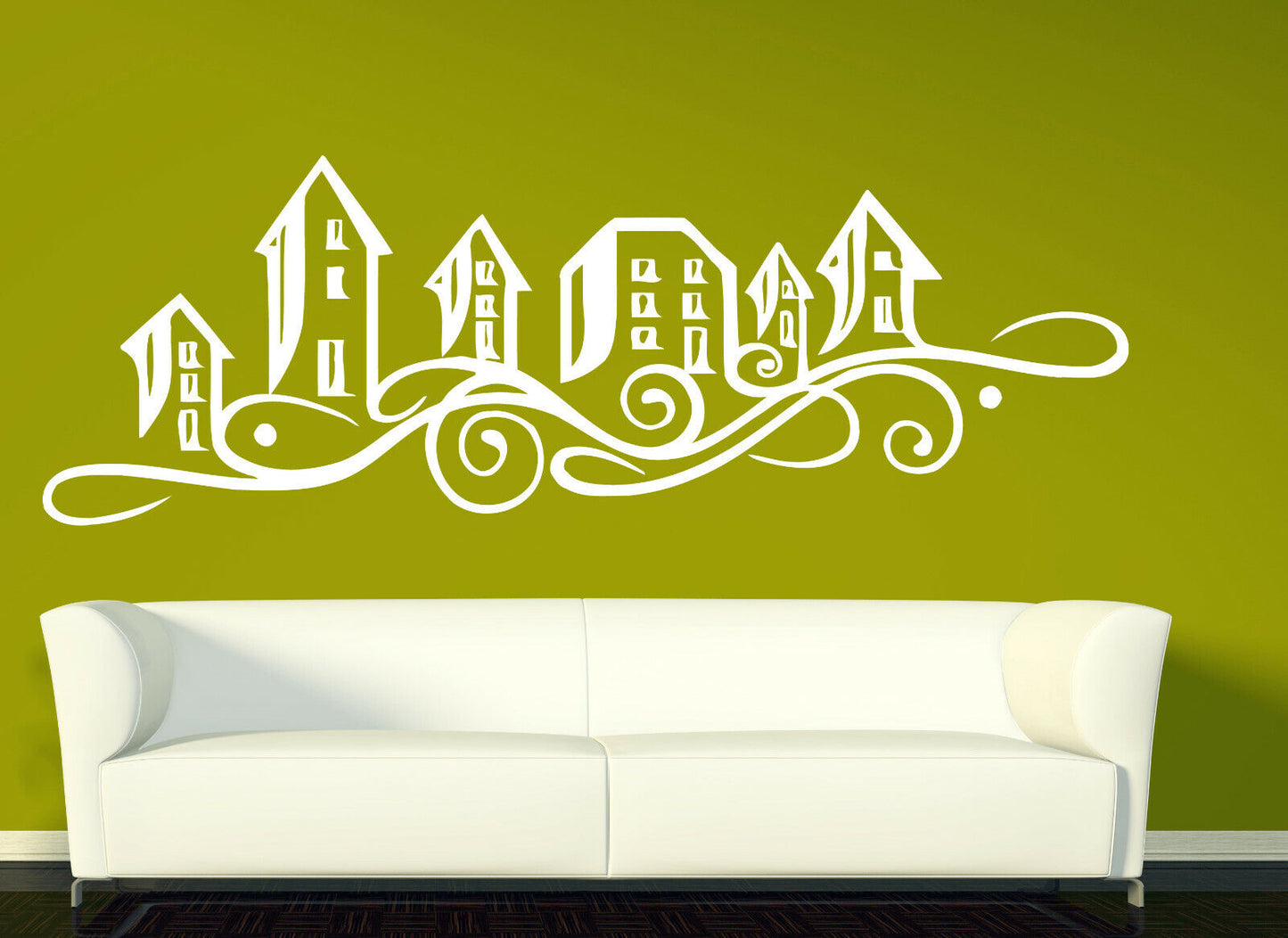 Wall Vinyl Decal Sticker Small Old European Town Art Decor (n474)