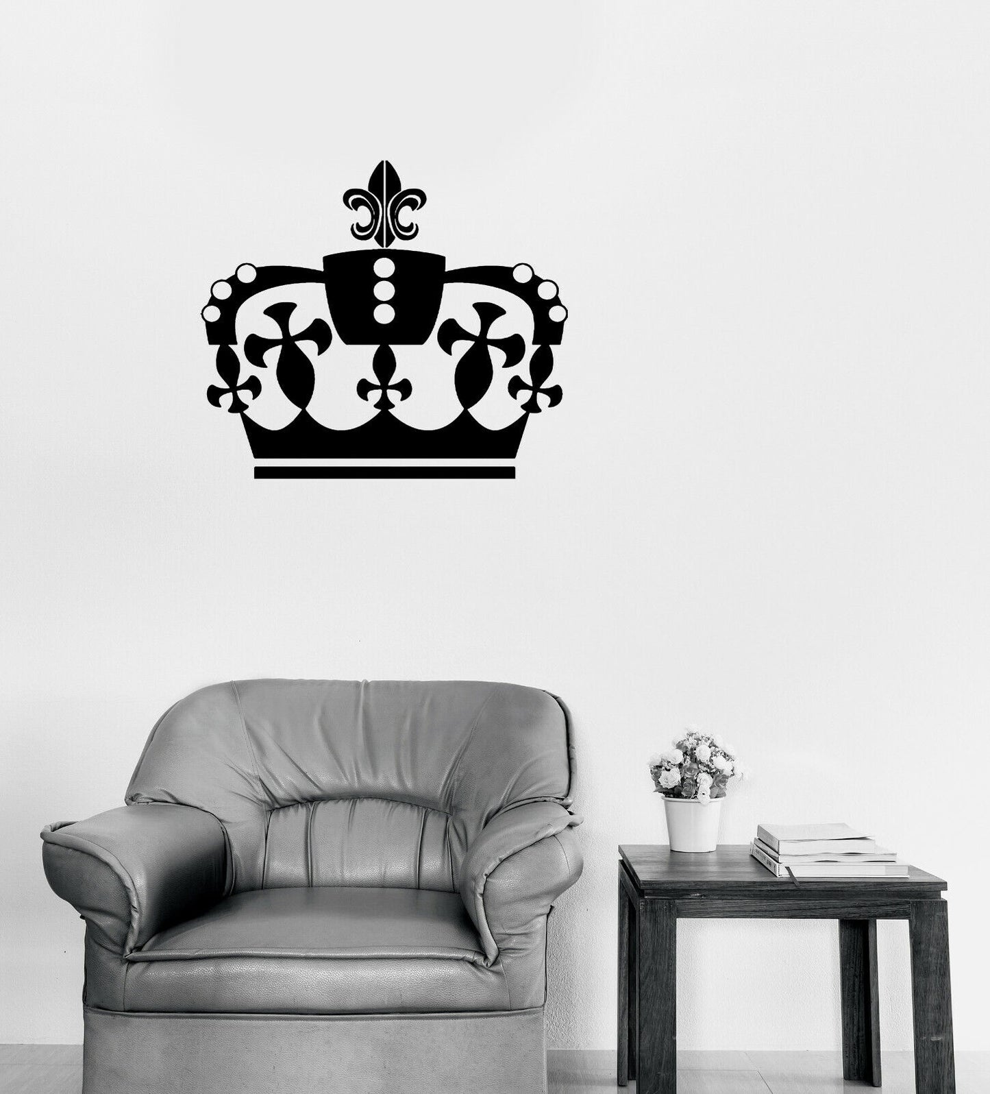 Vinyl Wall Decal Crown's King Sign Kingdom Home Interior Decor (n1282)