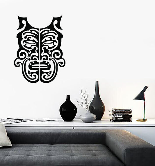 Wall Sticker Vinyl Decal Oriental Tattoo Mayan Mask Decor (n1305)