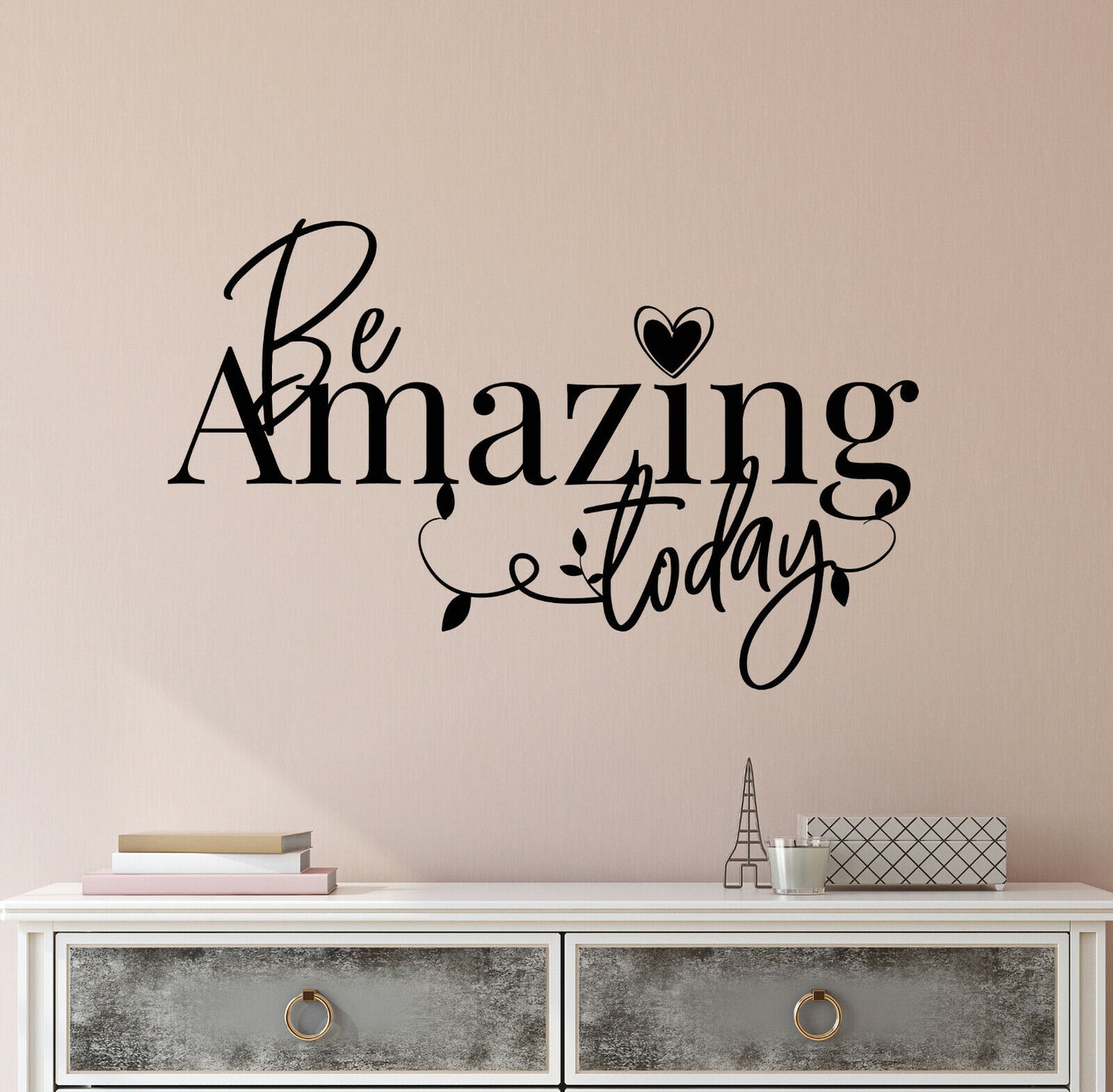 Autocollant mural en vinyle Be Amazing Today Mots positifs Autocollants inspirants (4314ig)