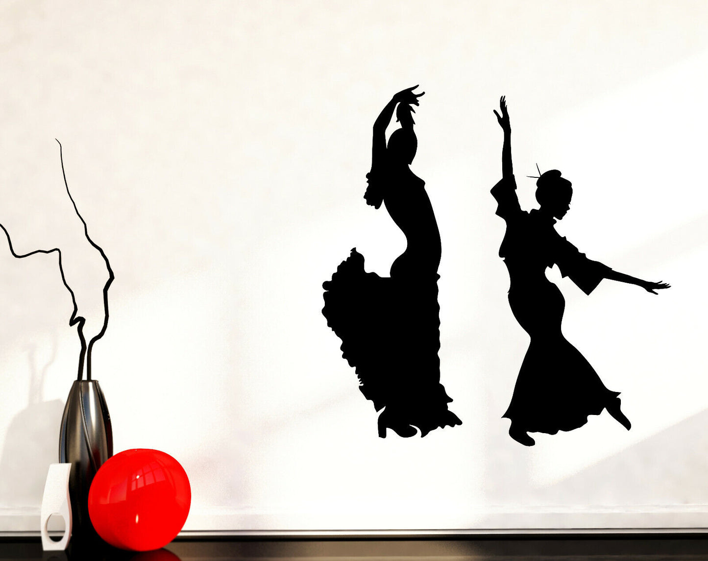 Vinyl Wall Decal Poses Folk Dance Beauty Girl Dancer Sticker Art (n1345)