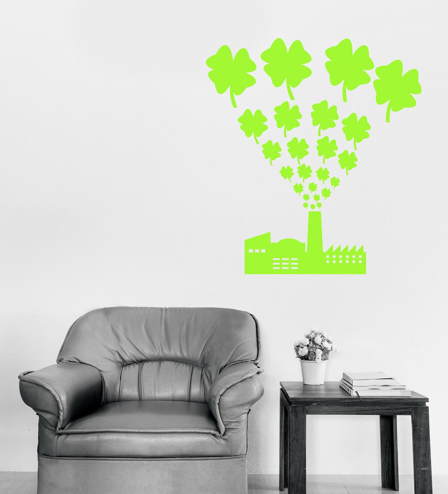 Wandtattoo „Irish Factory Air Lovers Movement of Green Decor“ aus Vinyl (n1353)