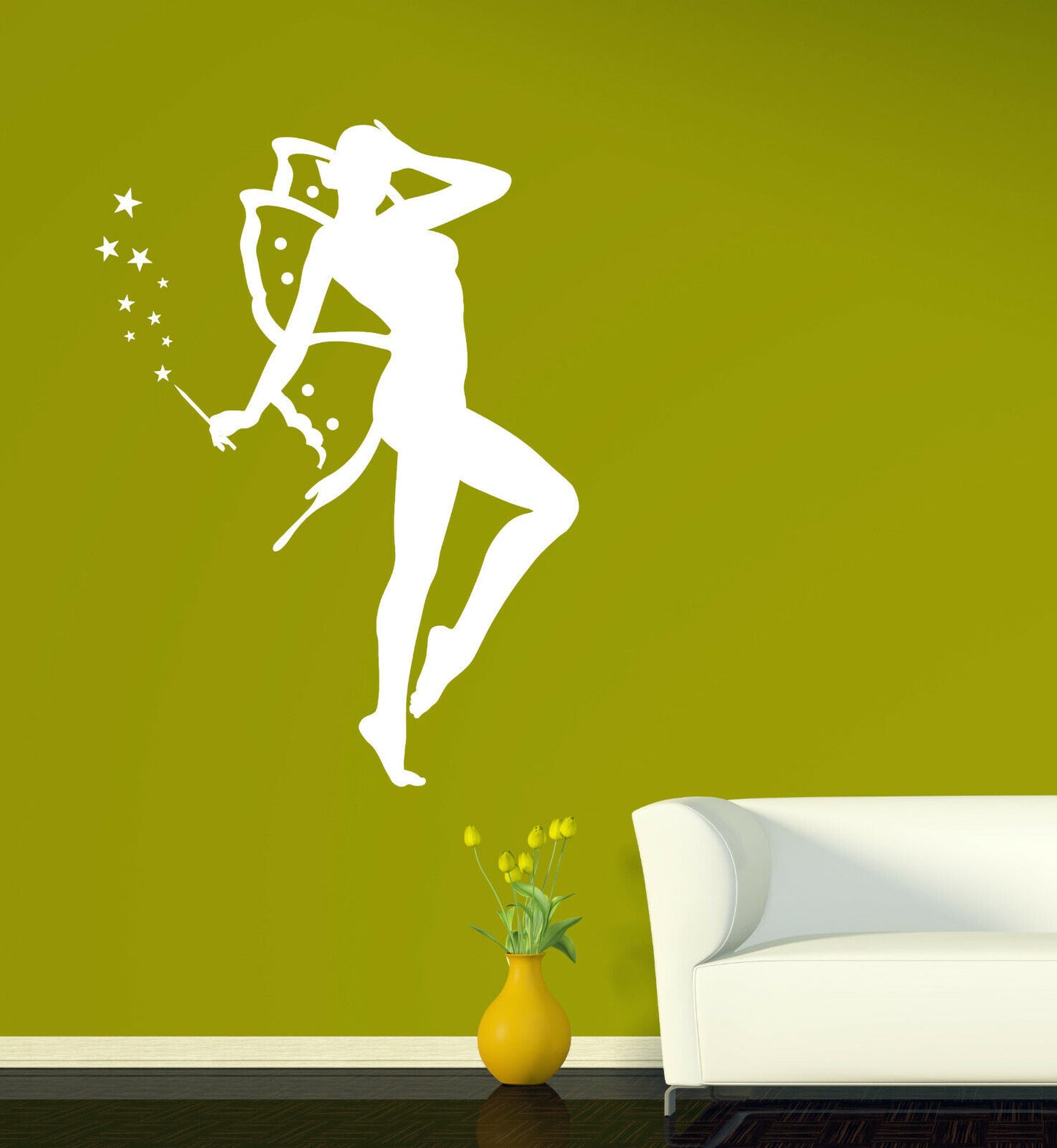 Vinyl Wall Decal Hot Sexy Fairy Girl Magic Wand Decor for Adults (n1356)