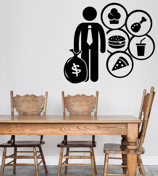 Wall Vinyl Decal Jobs Occupations Careers Food Culinary Cafe Cleaner (n1381)