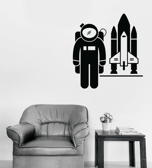 Wall Vinyl Decal Jobs Careers Astronaut Spaceman Occupations Careers (n1390)