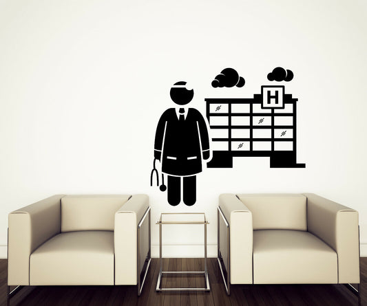 Wall Vinyl Decal Doctor Medical Healthcare Hospital Jobs Career (n1400)