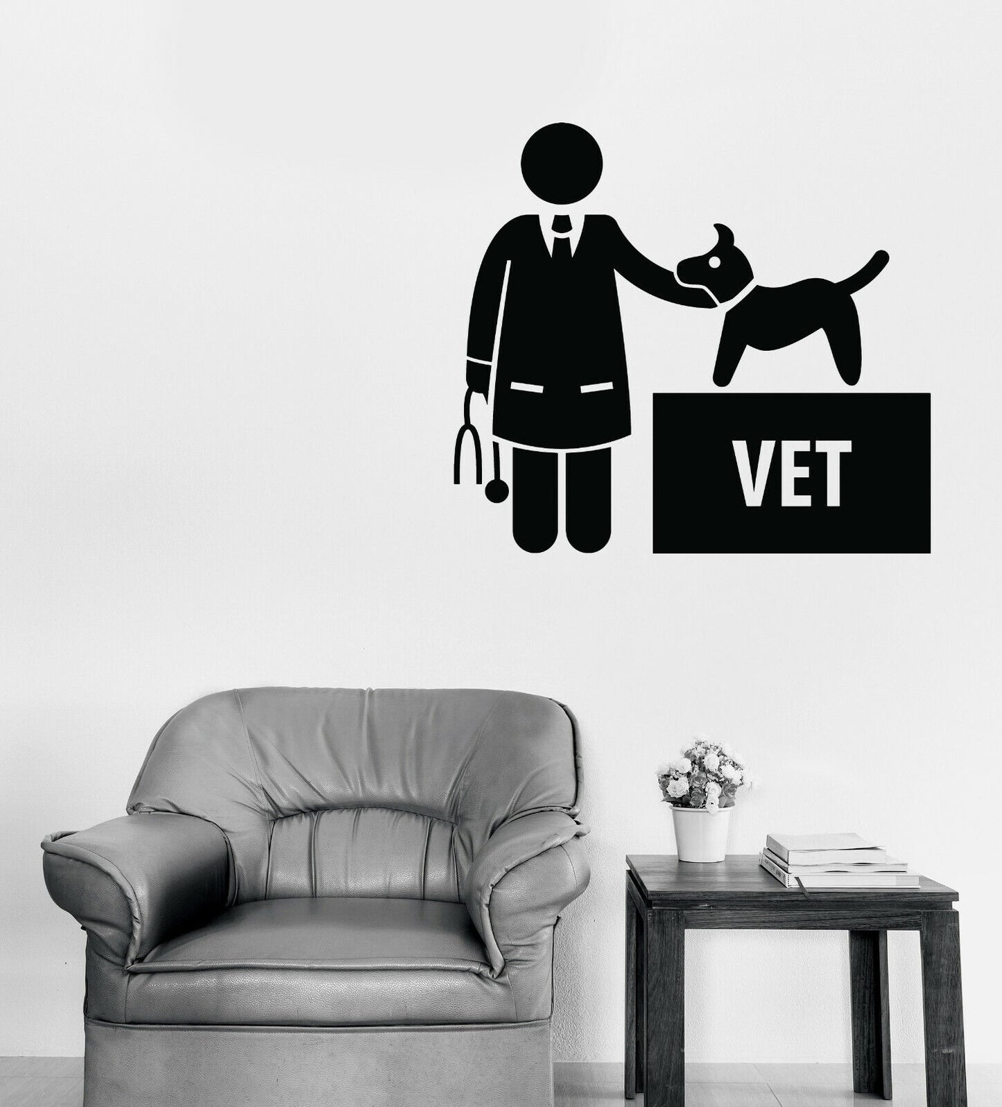 Wall Vinyl Decal Jobs Veterinarian Medical Center Hospital Decor (n1409)