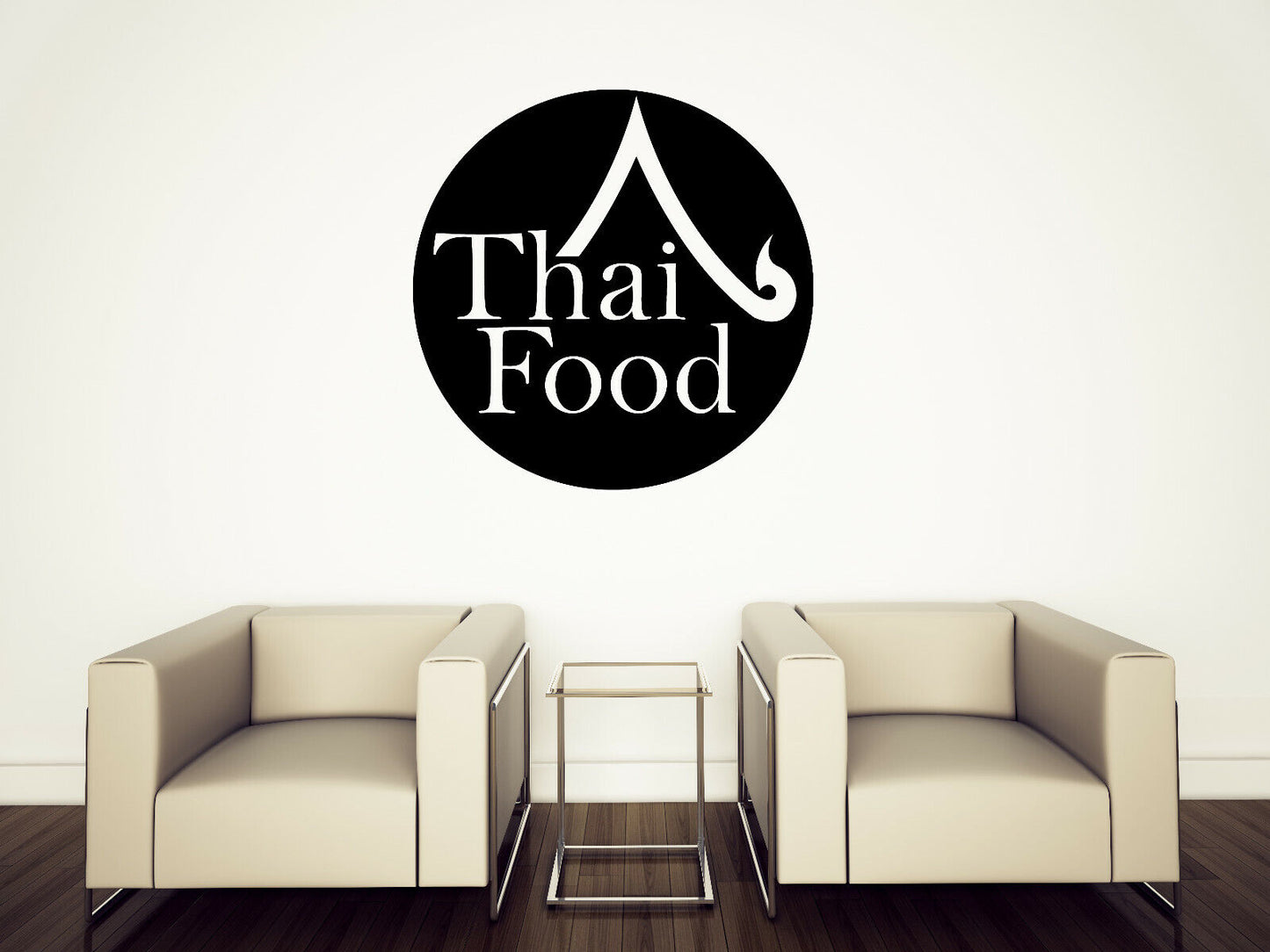 Vinyl-Wandaufkleber, Motiv: Thai-Food-Restaurant/Café, Logo (n1434)