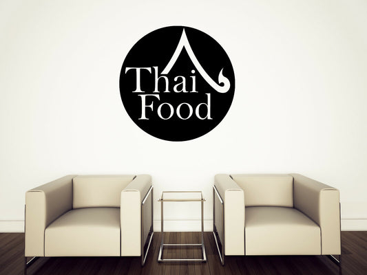 Vinyl Wall Decal Thai Food Restaurant Cafe Logo Sticker (n1434)