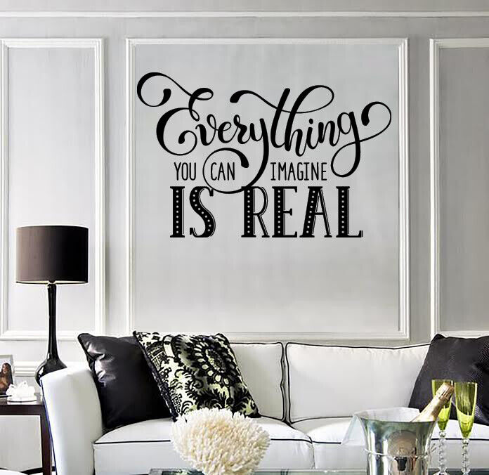 Vinyl Wall Sticker Inspirational Quotes Word Phrase Everything is Real (n1463)