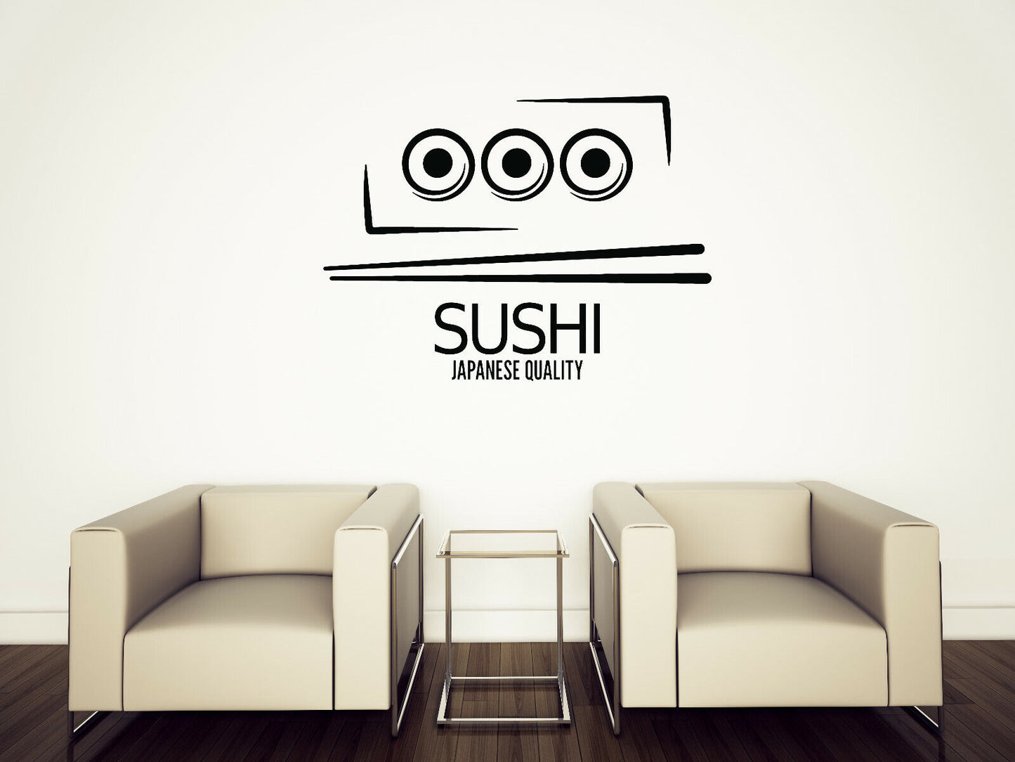 Autocollant mural en vinyle Sushi Logo nourriture japonaise Restaurant icônes de Cuisine asiatique (n1504)