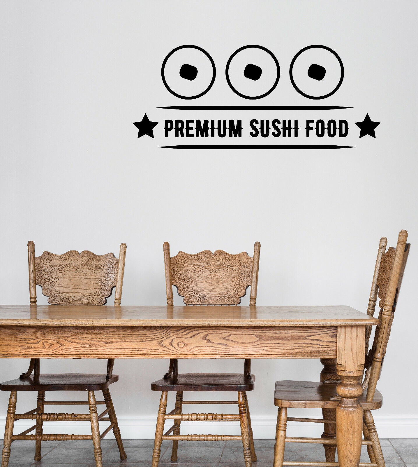 Vinyl Wall Decal Sushi Roll Japanese Food Restaurant Asian Cuisine Icons (n1509)