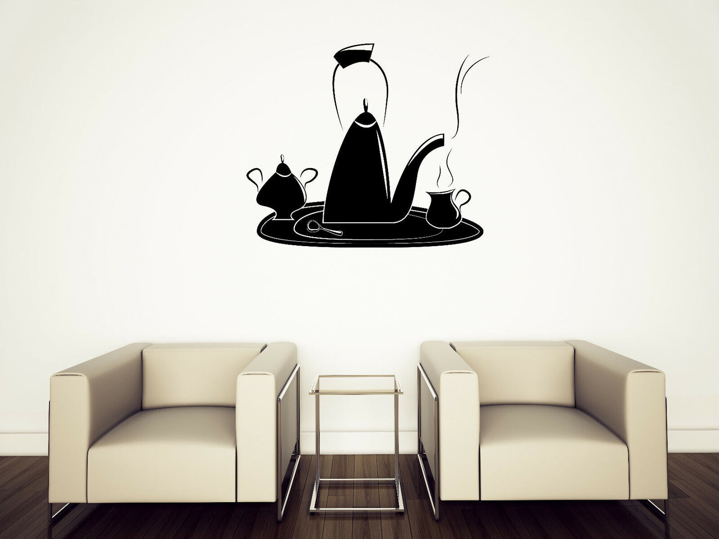 Vinyl Wall Decal Sticker Kettle Cup Tea Time Kitchen Dining Room Decor (n1537)