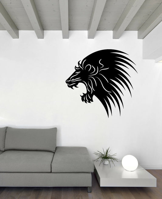 Wall Vinyl Decal Sticker Lion Head Predator Wild Animals Decor (n1618)