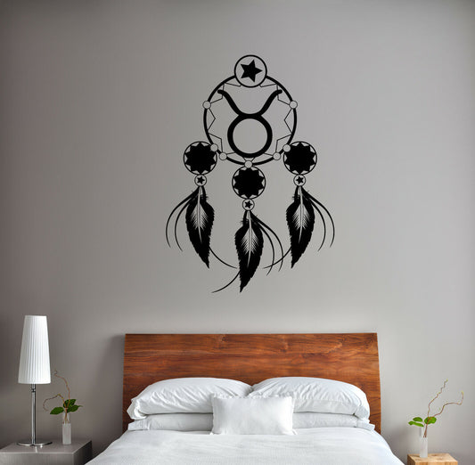 Vinyl Decal Wall Sticker Astronomy Sagittarius Zodiac Dreamcatcher (n1624)