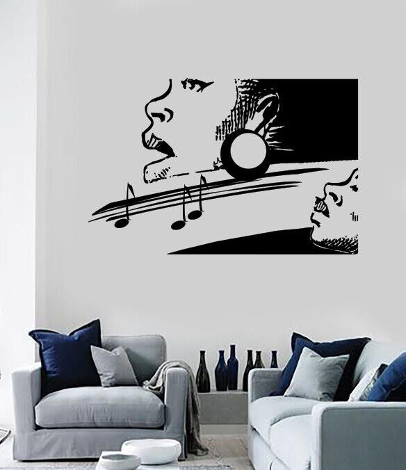 Vinyl Wall Decal Stickers African Black Lady Woman Singer Love Song Jazz (n1672)