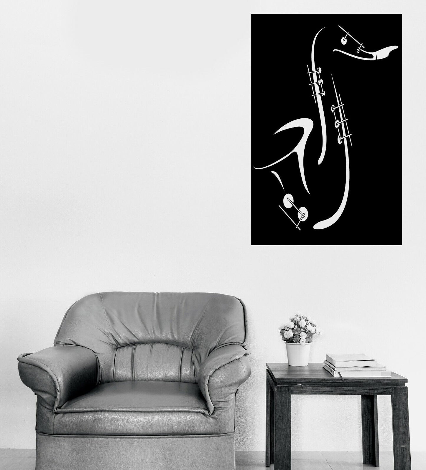 Vinyl Wall Decal Musical Instrument Saxophon Jazz Blues Love Music (n1679)