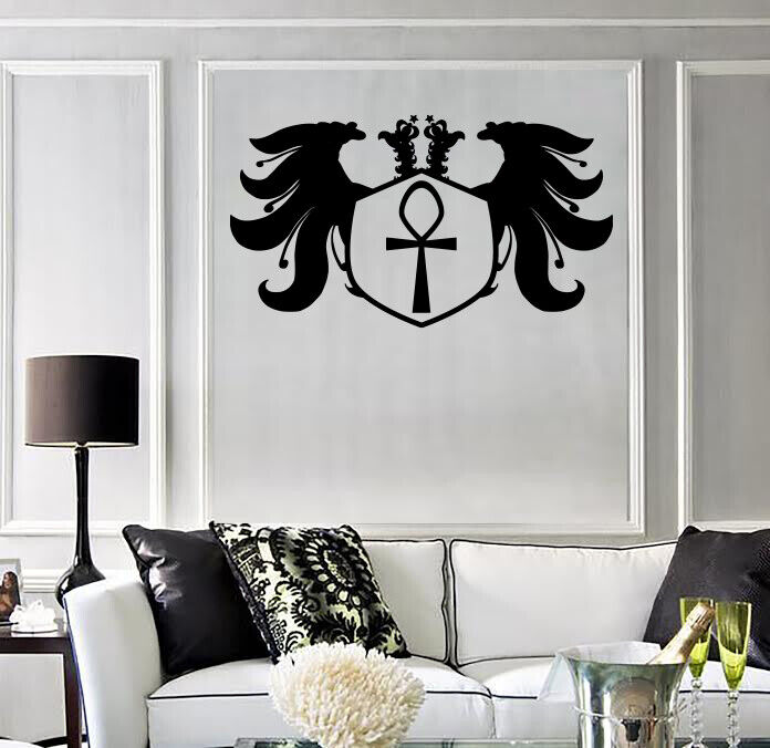 Vinyl Wall Decal Stickers Two-headed Eagle Shield Heraldic Symbol (n1696)