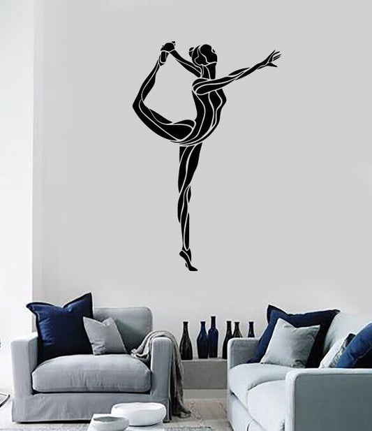 Vinyl Wall Decal Sticker Gymnastic Girl Art Rhythmic Sports Decor (n1736)