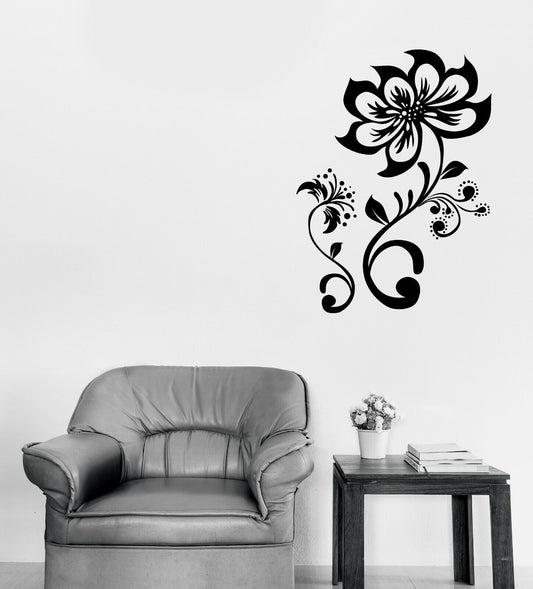 Vinyl Wall Decal Lotus Flower Exquisite Fabulous Pattern Stickers (n1771)