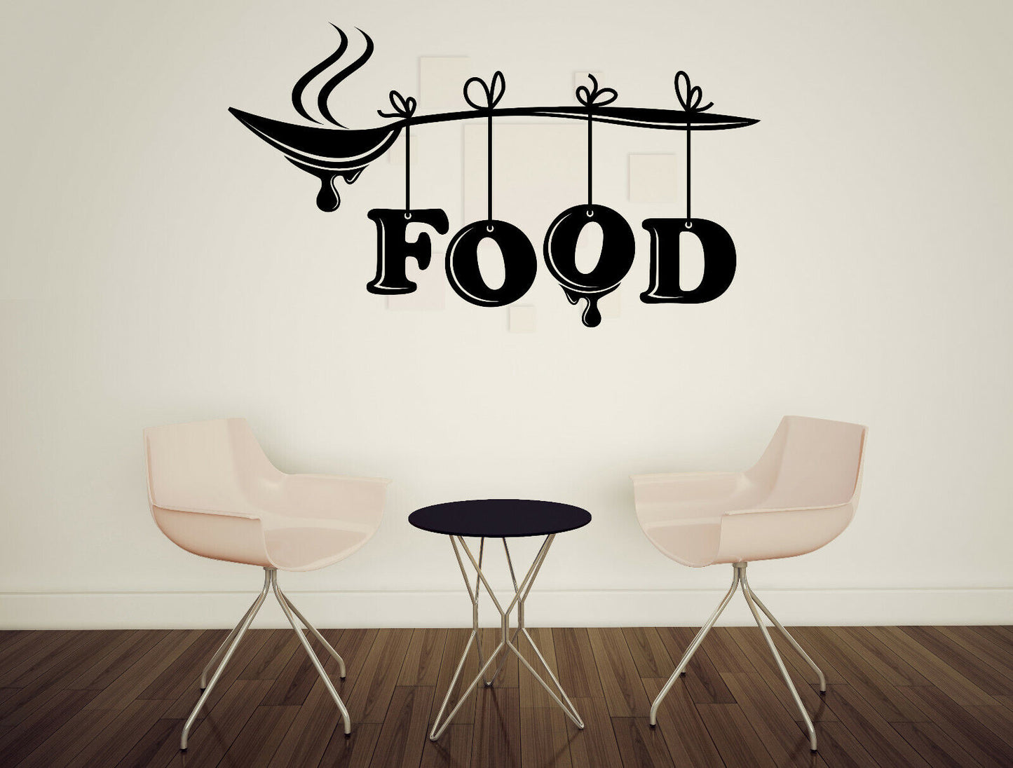 Vinyl Wall Decal Stickers Restaurant Menu Stylized Spoon Letters (n1779)