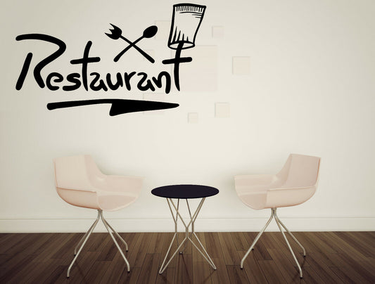 Autocollant mural en vinyle pour Restaurant, Chef de cuisine, nourriture savoureuse, café, Bar, Menu (n1785)