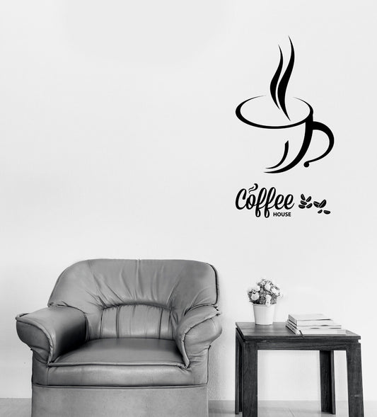 Vinyl Wall Decal Internet Cafe Coffee Wifi Free Zone Coffee House (n1828)