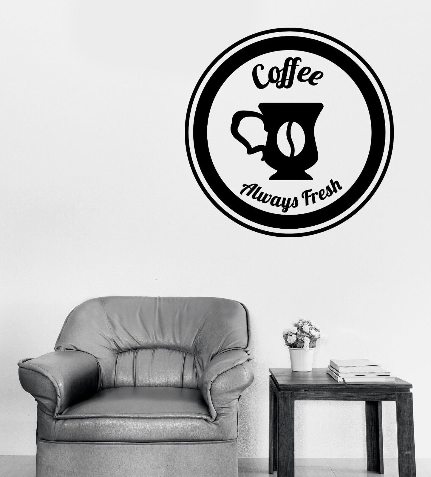 Wandtattoo Internet Cafe Kaffee Immer frisch Kaffeehaus Vinyl (n1829)