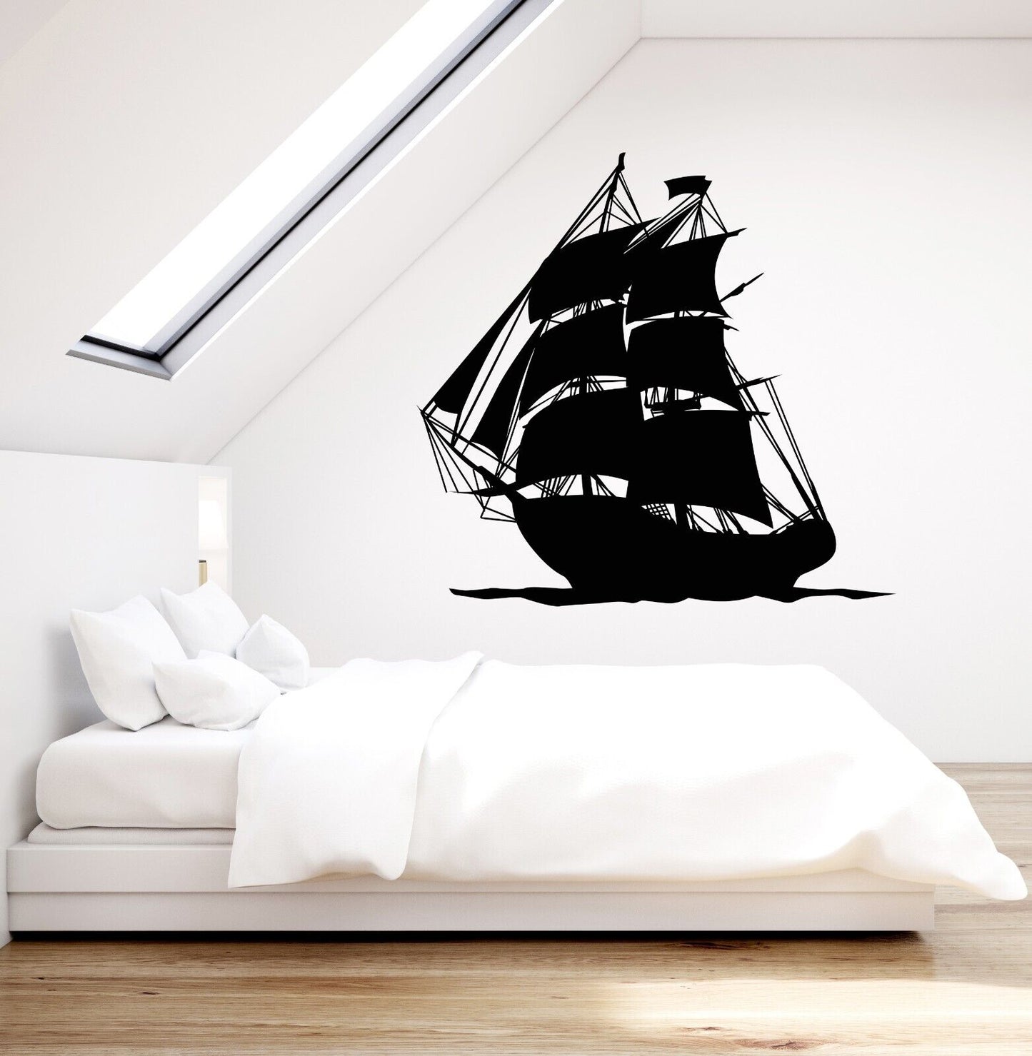 Autocollant mural en vinyle abstrait bateau nautique mer océan marin marin autocollants 4375ig